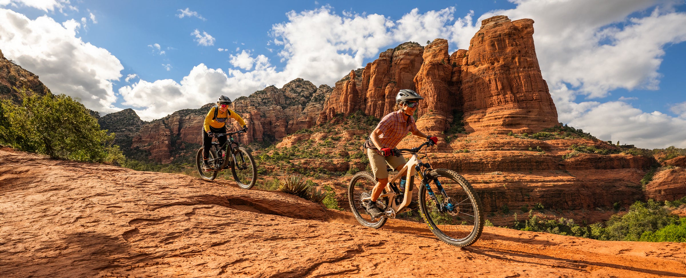 female mountain bikers on Sedona Arizona iconic bike trails
