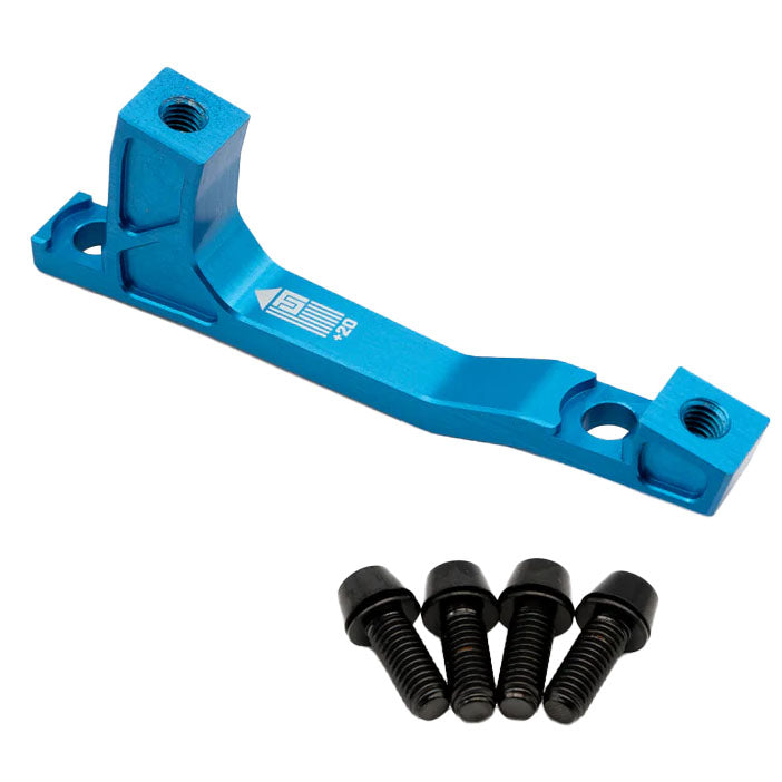 Freedom Coast Post Mount Brake Adapter 160/180mm+20 Blue