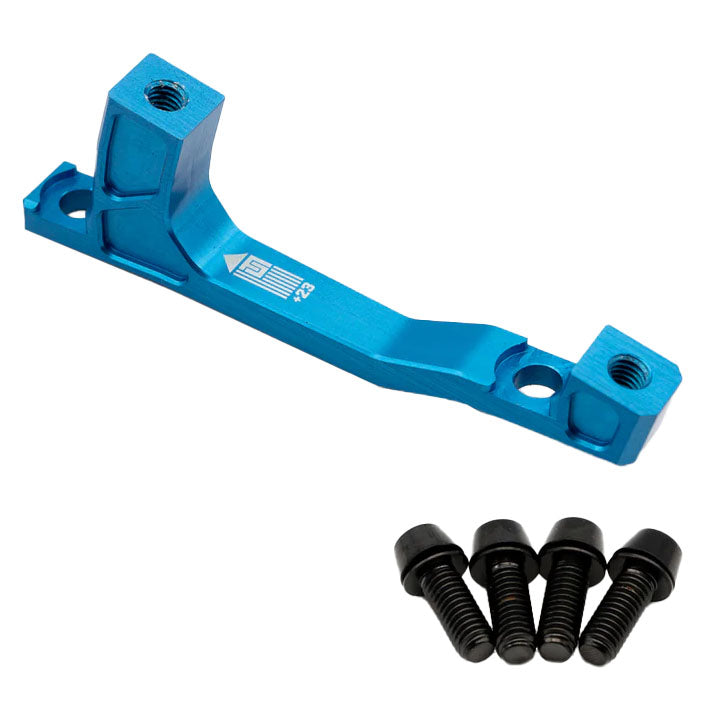 Freedom Coast Post Mount Brake Adapter 160/180mm+23 Blue