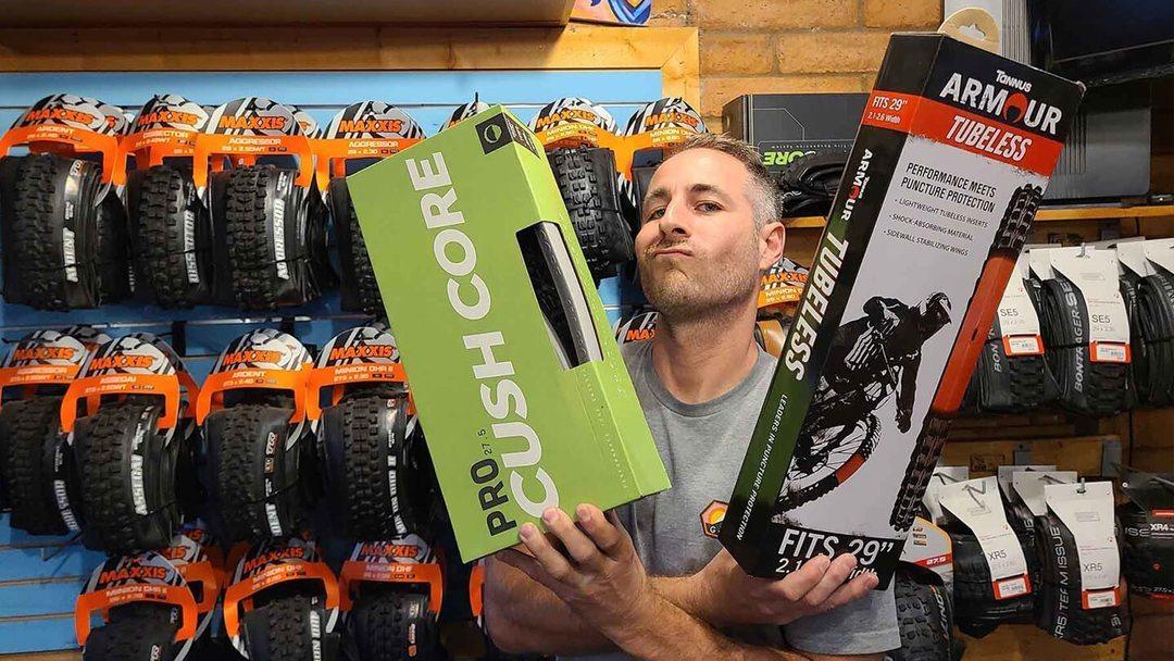 TMB Review : Tire Inserts : Cush Core Pro vs Tannus Armour Tubeless