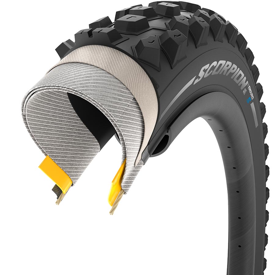 Pirelli Scorpion Enduro S Tire - 2.4in Tubeless Folding - 27.5 X 2.4 Black Hardwall