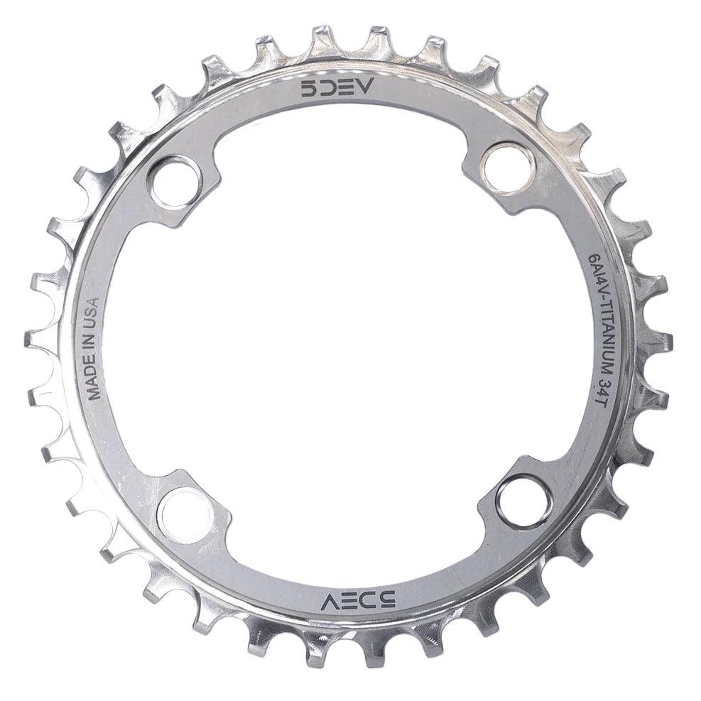 5Dev 104 BCD Titanium Chainring - Thunder Mountain Bikes