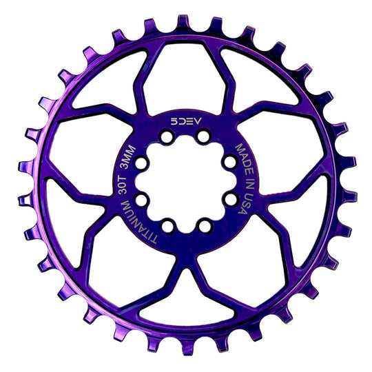 5Dev 8-Bolt Titanium Chainring - Thunder Mountain Bikes