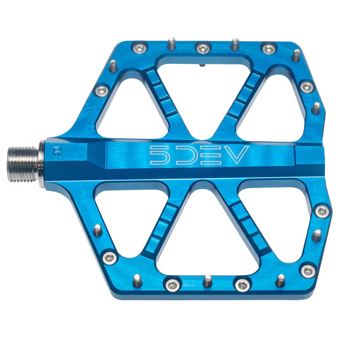 blue flat pedals 5Dev Jumpline Pedals, / 9/16