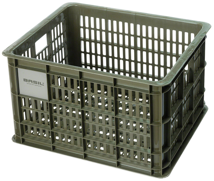 Basil Bicycle Crate Baskets - 29.5L Moss Green