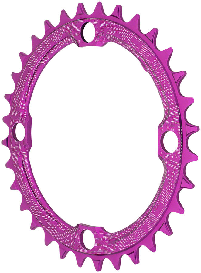 RaceFace 1x Narrow Wide Chainring - 30t 104 BCD 10-12-Speed 7075 Aluminum Orange - 36T Purple