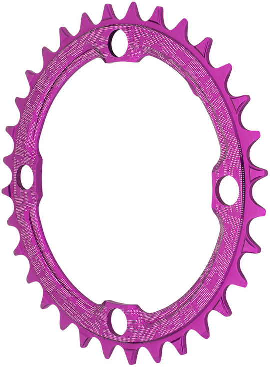 RaceFace 1x Narrow Wide Chainring - 30t 104 BCD 10-12-Speed 7075 Aluminum Orange - 36T Purple