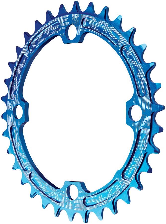 RaceFace 1x Narrow Wide Chainring - 30t 104 BCD 10-12-Speed 7075 Aluminum Orange - 36T Blue