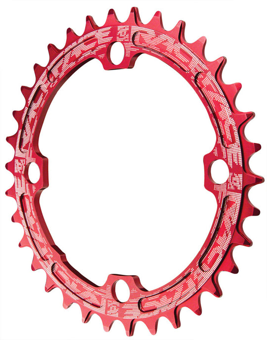 RaceFace 1x Narrow Wide Chainring - 30t 104 BCD 10-12-Speed 7075 Aluminum Orange - 36T Red