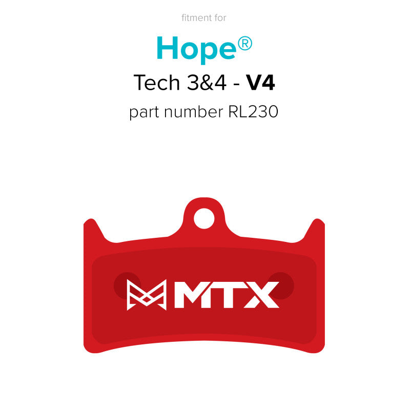 Red Label Race Brake Pads - Hope V4