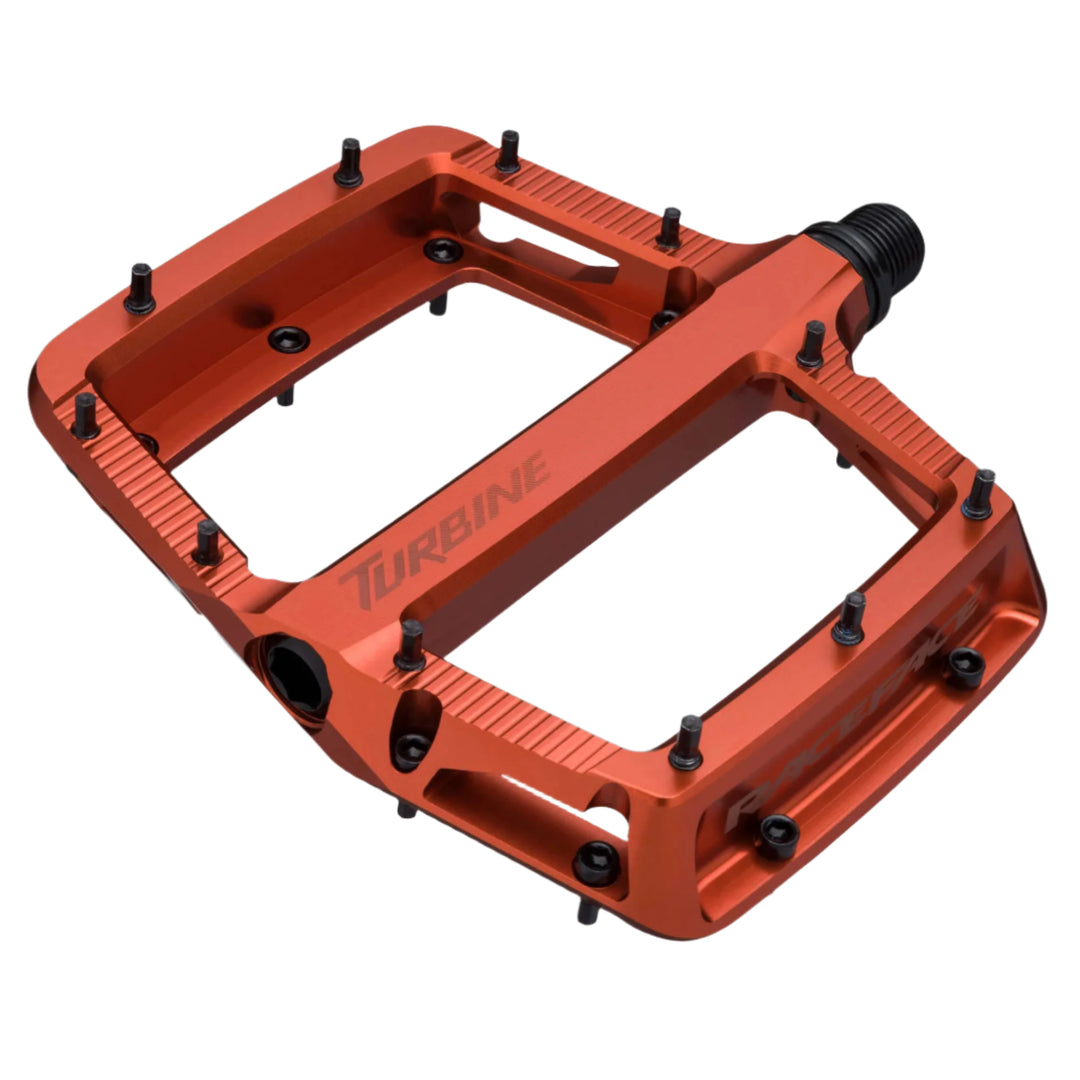flat pedals orange Turbine Flat Pedals – Thunder Mountain Bikes