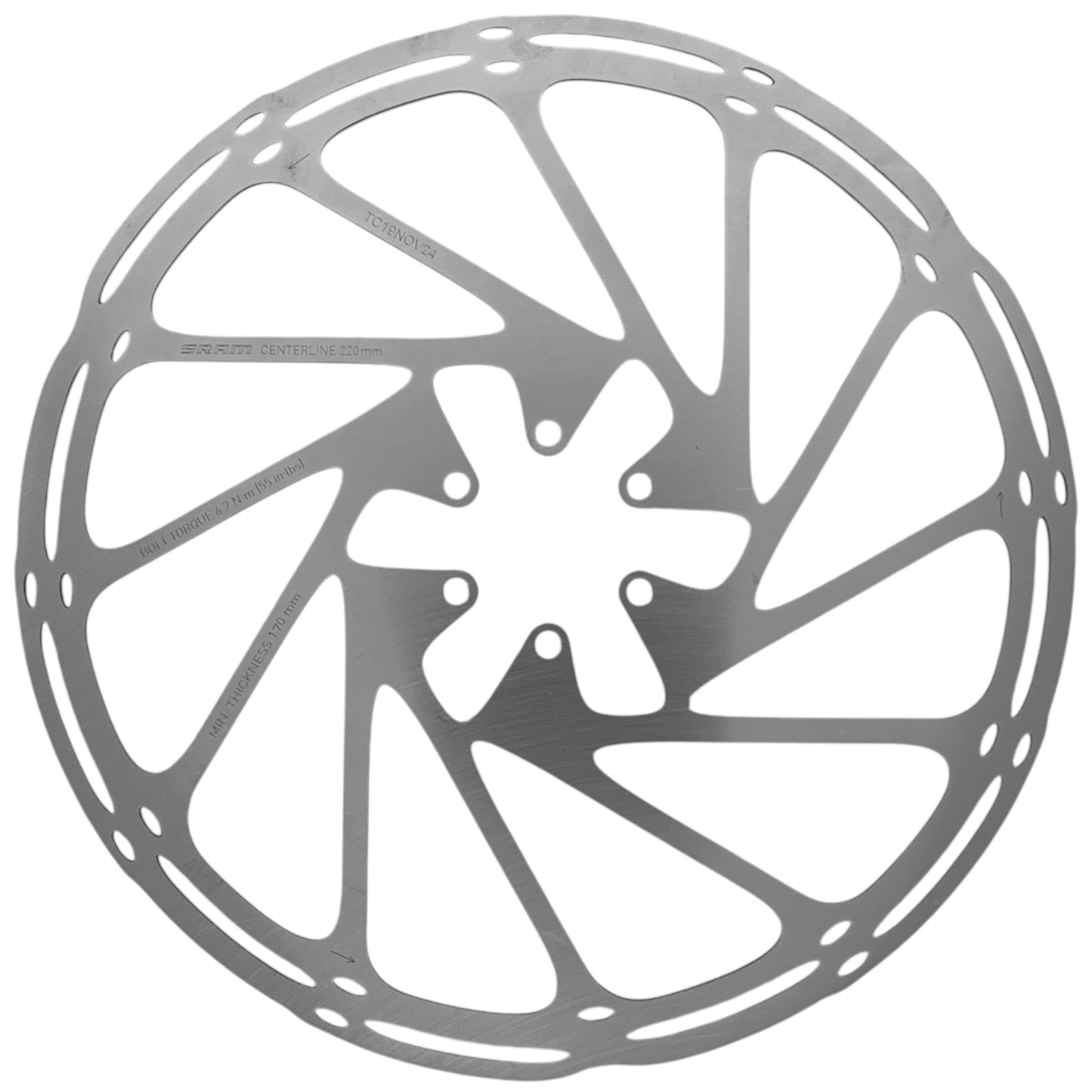 未走行 SRAM CENTERLINE 200mm 6ボルト ローター 2枚 SRAM Centerline 6-Bolt Disc Brake Rotor | Thunder Mountain Bikes