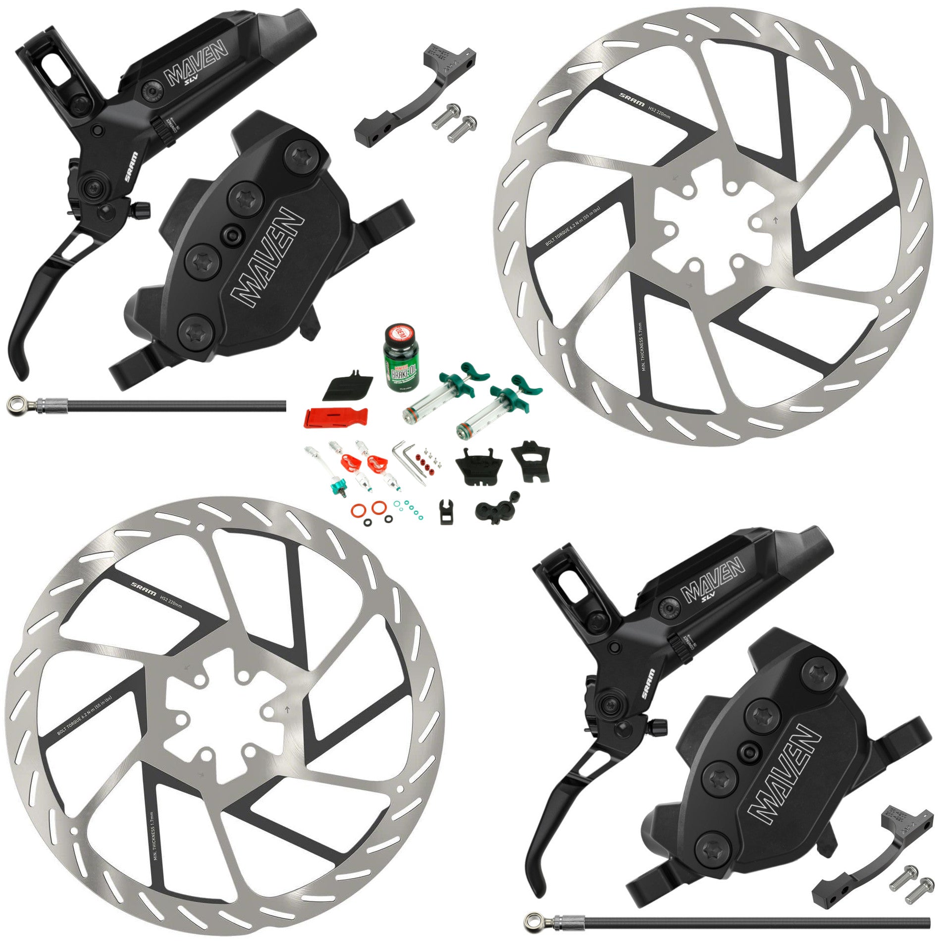 Maven Silver B1 Complete Brake Set Kit – Thunder Mountain Bikes