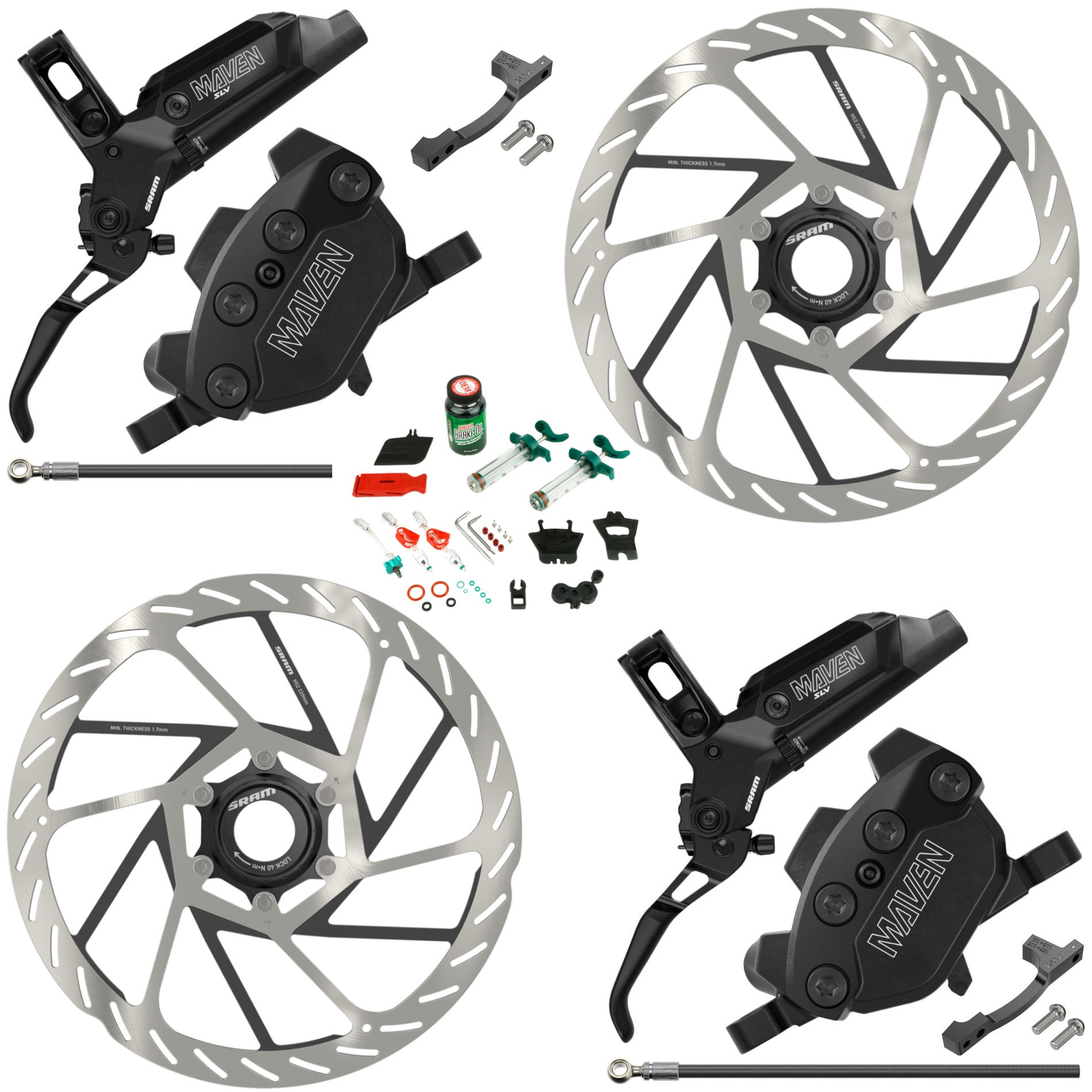 Maven Silver B1 Complete Brake Set Kit – Thunder Mountain Bikes
