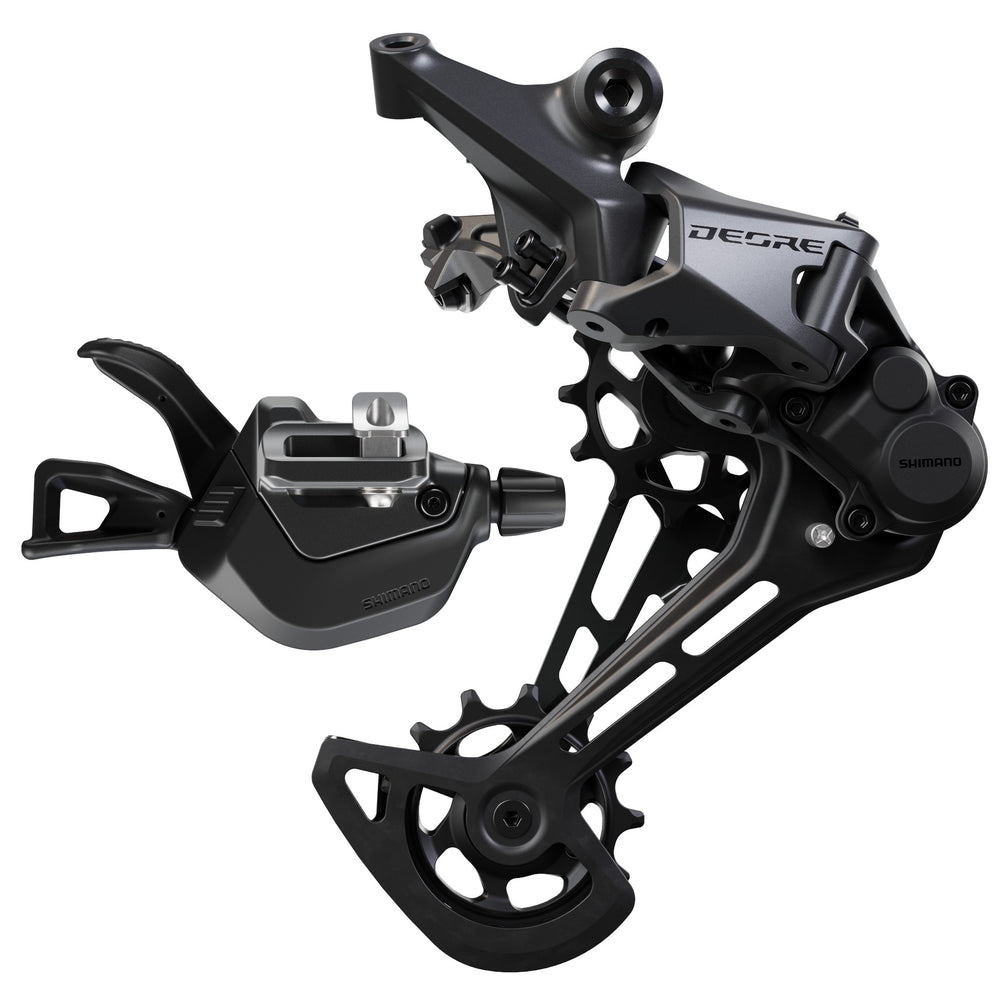 Shimano Deore rear derailleur and shifter for mountain bike gear shifting