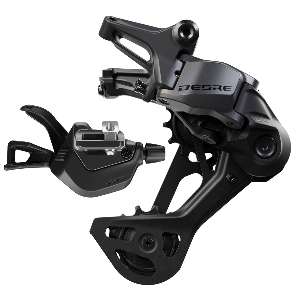 Shimano Deore rear derailleur and shifter for mountain bikes, black performance components