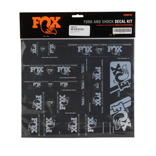 Fox Shox Heritage Decal Kit - Chrome
