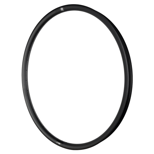 Black bicycle rim on a white background