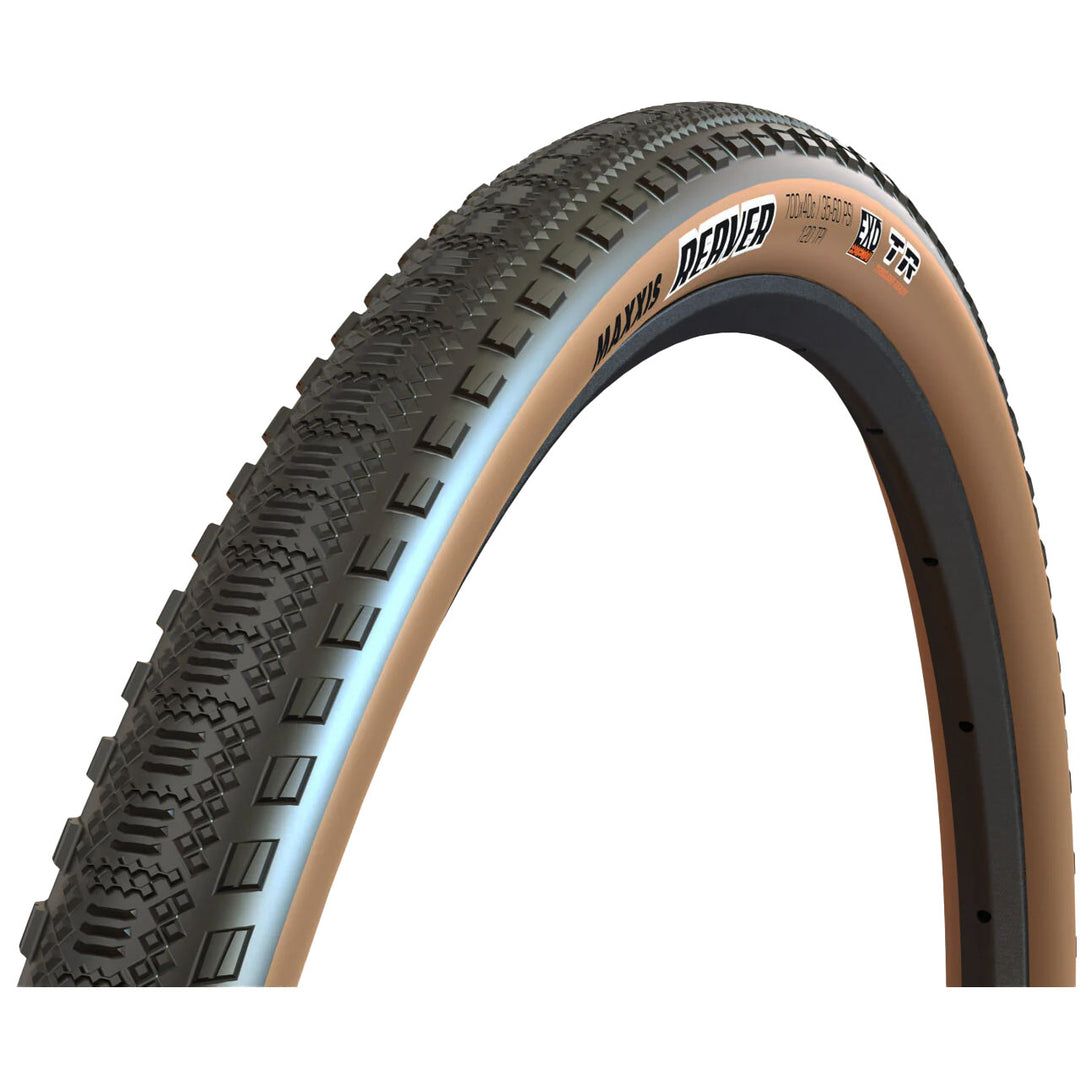 Maxxis Reaver 700c Tubeless Tire - 700 X 45 Black/Tan HYPR-X/EXO/TR