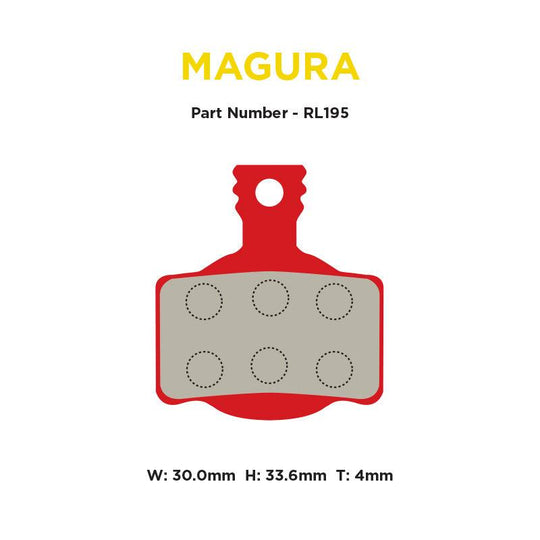 MTX Braking Red Label Race Brake Pads - Magura MT2 / MT4 / MT6 / MT8 - Thunder Mountain Bikes