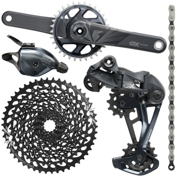 SRAM GX Eagle Dub B2, 170 mm, 52T, aluminium, gris lunaire, kit de dérailleur de vélo SRAM GX Eagle Dub B2, 170 mm, 52T, aluminium, gris lunaire, kit de dérailleur de vélo