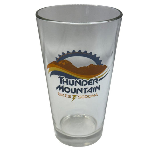 Thunder Mtn Pint Glass - Thunder Mountain Bikes