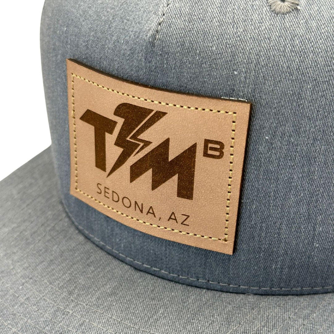 Thunder Mtn Premium Snapback Hat - Leather Appliqué - Thunder Mountain Bikes