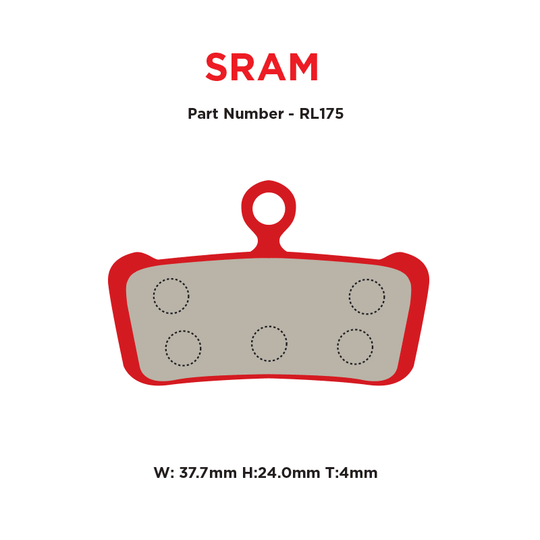 MTX Braking Red Label Race Brake Pads - Sram G2/Guide - Thunder Mountain Bikes