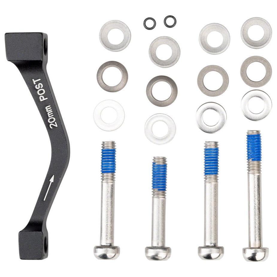 SRAM Flat Mount Disc Brake Adapter - Converts Fork For 140mm Or 160mm Rotors, Black Aluminum